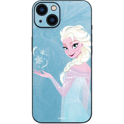 Disney Frozen Ice Blue Elsa Art iPhone 14 Plus Skin